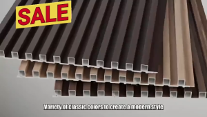 Fluted Wall Panel WPC Wall Panel 1.45 Meter 6pcs Wood Strip Slat Wall Decoration Shiplap