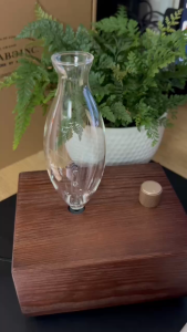 Vintage Light Solid Wood Aromatherapy Diffuser Waterless Essential Oil Cold Fragrance Nebulizer for Living Room Bedroom Hotel