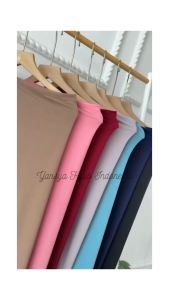 Jilbab Instan Bergo Malay Jersey size M / Hijab Khimar Bergo Hamidah non Pad Pet - Yansya Hijab