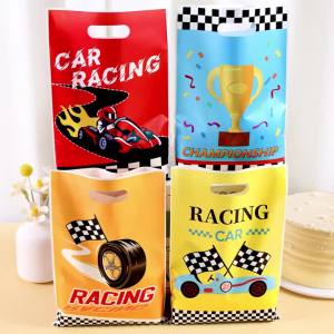 10/20/50pcs Racing Car Theme Gift Bags Race Car Party Favor Bags Candy Tote Bags for Racing Theme Birthday Party Supplies