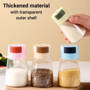 180ml Seasoning Bottle Glass Salt Shaker Adjustable Condiment Container for Kitchen Cooking⚡PH deliveryIn stock⚡