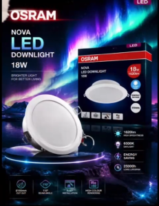 OSRAM NOVA LED Downlight 18W Lampu Siling Bulat Recessed Ceiling Light 6500K Daylight 1620LM