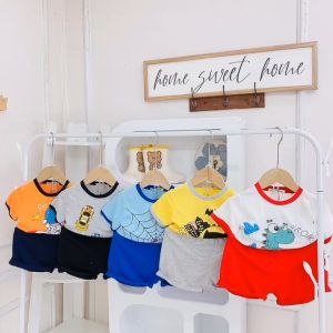 [8-26kg] Bộ cộc tay  cho bé trai Thun Lạnh Minky Mon Dẽ Thương Mềm Mịn Thoáng Mát  đi học . mặc ỏ nhà đi học đi chơi mền mịn thoải mái