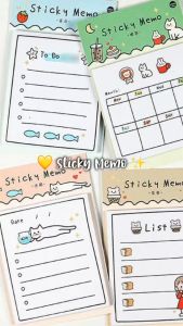 Murah Banget - Sticky Notes Planner Aesthetic / Memo Pad 30 Lembar / Alat Tulis Sticky Notes Unik