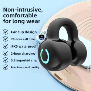 2025 New True Wireless Non-In-Ear Bluetooth Earphones Super Long Battery Life Noise Reduction Sports Running Universal Student Earphones