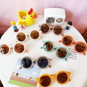 Teybren Childrens Day Cute round frame childrens sunglasses baby decorative UV protection sunglasses