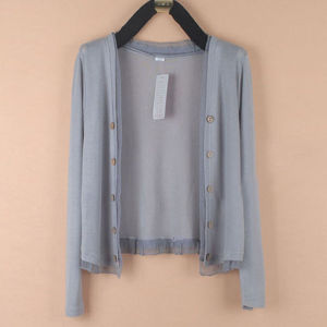 เสื้อคลุมกันแดดแขนสั้นถักบางสำหรับผู้หญิงในฤดูใบไม้ผลิและฤดูร้อน ขนาดใหญ่ เสื้อคลุมคาร์ดิแกนแบบเปิด ชุดกันหนาวแบบสวมหัว