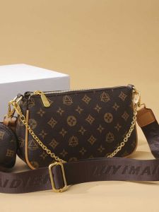 Classic Two-in-One Mahjong Bag 2025 New Trendy Versatile Retro Floral Underarm Bag Single Shoulder Crossbody Chain Bag