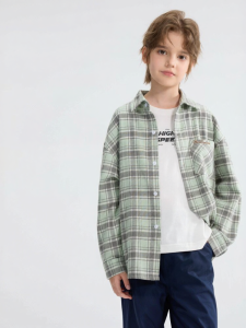 Mark Fairwhale | Boys Plaid Shirt Long Sleeve Spring Autumn Comfort Loose Fit