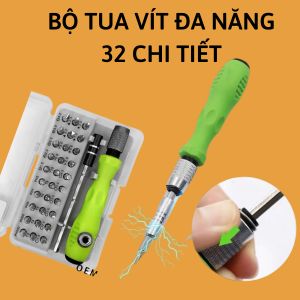 Bộ tua vít đa năng 32 chi tiết tô vít sửa điện thoại laptop máy tính tiện ích tuốc nơ vít bộ vặn vít đa năng mũi vít