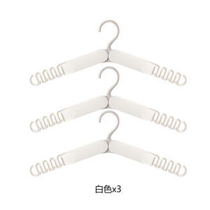 Portable Folding Clothes Hanger Travel Student Dormitory Balcony Drying Rack Multi-Functional with Clip Plastic Coat Hook