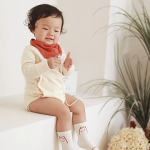 Newborn Baby Socks Spring Autumn Pure Cotton Loose Cuff Anti-Slip Grip Dots 0-1 Year Boy Girl Cute Cartoon Mid-Calf Socks Infant Seamless Grade A Breathable Baby Socks