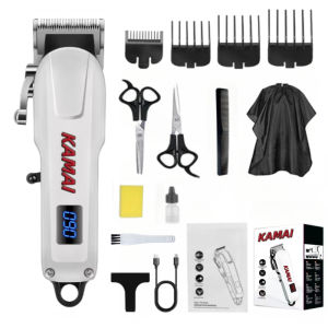 Kamai เซ็ทตัดผมชาย ปัตตาเลี่ยนตัดผมไฟฟ้าสําหรับผู้ชายไร้สาย KM-809A เครื่องตัดผมมืออาชีพ รับประกัน3ปี COD