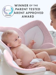 Baby Bath Sponge Pad Blooming Baby Bathing Device Seat Anti-Slip Net Pocket Infant Bathing Tool T-Shape Bath Support