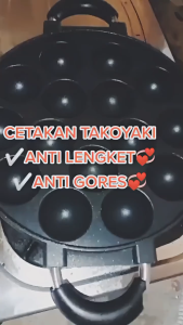 Cetakan Takoyaki 19 Lubang Anti Lengket + Tutup kaca