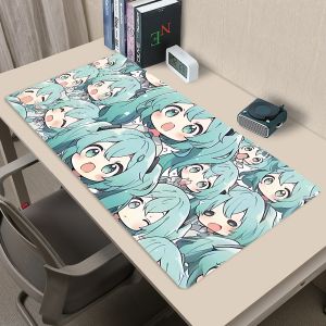 Bandai | Cute Hatsune Miku Chibi Anime Extended Mouse Pad Non-Slip Anti-Dirt Large Gaming Desk Mat for PC Setup