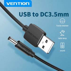Vention USB to DC 3.5mm Power Cable USB A to 3.5 Jack Connector 5V Power Supply Adapter for Fans Luna2/3 Charger USB HUB DC 5.5mm Charging Cable