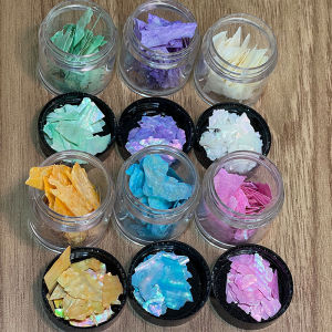 Jiaspace Japanese Style Ultra-Thin Irregular Shell Fragments Nail Art DIY High Gloss Transparent Nail Decorations Beauty Tools