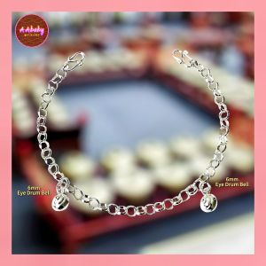 🌈AAbaby Galleries AA211 Original Baby S925 Silver Anklet Bracelet 2 Eye-Drum Bells (Rantai Kaki/Tangan/Gelang bayi)