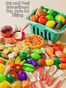 XIDIQI | Cutting Fruit Toy Play Kitchen Set for Toddlers 1-3 Years