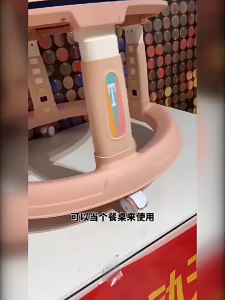 Infant Activity Walker Adjustable Height 360 Rotation Full Seat Cushion Quiet Roll Wheels Baby Toy Center Play Learning Anti-Tip Parent Bonding Gift