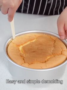 4/6/8/10 Inch Round Cake Pan Removable Bottom Round Cake Molder Non-Stick Oven-Safety Bakeware Cheesecake Chiffon Pan Round Cake XPH913