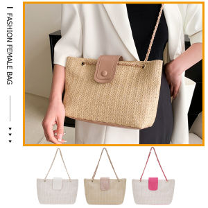 Áo Rơm Mùa Hè Nữ MOJOYCE Túi Mua Sắm Thường Đa Năng-Túi Xách Có Quai Dây Kéo Thời Trang Nữ Chất Lượng Cao Túi Lớn Cho Du Lịch Đi Biển