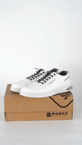 TOMITANY Mens Shoes Genuine Soft Leather Casual Shoes Korean Style Sports White Shoes Non-slip and Stain-resistant Mens Work Shoes