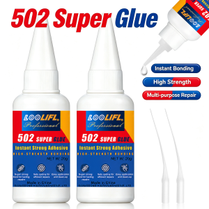 502 cyanoacrylate Instant Super Glue High Strength Adhesive with Multipurpose Repair Glue for Craft Metal Plastic Ceramic Wood