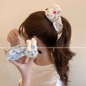 Large Polka Dot Miffy Rabbit Hairpin Womens Sweet Style Hair Accessories Banana Clip Volume Enhancing Cute Atmosphere Hair Ornament