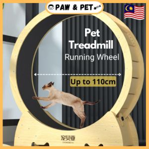 READY STOCK Pet Dog Cat Running Wood Wheel Pet Treadmill Exercise Wheel Play Toy Pet Treadmill Walk Run Mainnan Kucing Exercise Running