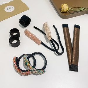 เครื่องมือสำหรับทำผมแบบหัวเข็มขัดดอกไม้สำหรับเด็ก เครื่องประดับผมแบบไม่ทำลายผมขนาดเล็ก สำหรับเด็กผู้หญิง ไม่ทำลายผม