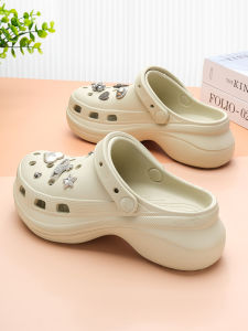 Casual Style Thick Bottom Sandals for Women Summer Slip-On Non-Slip Increased Height Platform Shoes Beach Party Wear