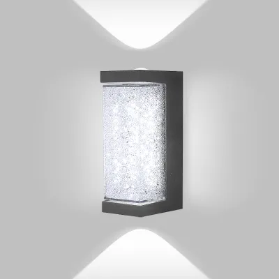 Modern Outdoor Wall Lamp Crystal LED Bedside Lighting Porch Light Waterproof Wall Sconce for Doorway Garden Patio Decoratio