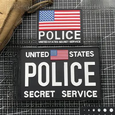 Thẻ Magic Stick Rubber Tactical Vest Badge PVC Large Size Police Department Team Chest Patch Unisex Outdoor Sports Bag