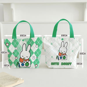 Creative Cartoon Miffy Rabbit Canvas Bag Cute Funny Pattern Handbag Kids Birthday Party Favor Gift Tote Bag