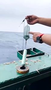 Portable Fishing Gear: Lure Cage, Capture Basket & Food Feeding Device