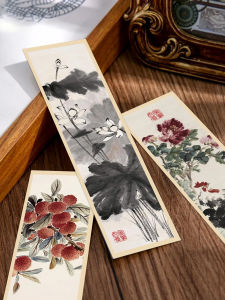 Chinese Style Calligraphy Bookmarks 30 Pieces Reading Page Markers Notebook Index Cards Student Stationery Traditional Art Design