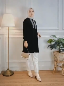 Baju Atasan Tunik Wanita Motif Renda Mewah - Renda Bordir Terbaru Wanita Kekinian Dan Terbaru