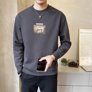 round Neck Long Sleeves Sweatshirt Mens Spring and Autumn 2024 New Arrival Fashion Brand Printing Silm Pullover Leisure T-shirt Mens Clothing