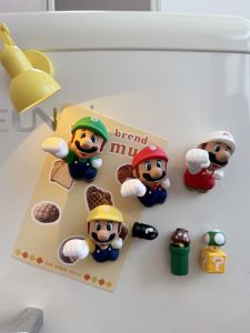 Lưu Niệm Từ Tính Hình Mario Hoạt Hình Dễ Thương 3D Vật Liệu Từ Tính Trang Trí Bảng Thông Báo Lớp Phủ PVC Dụng Cụ Gia Đình