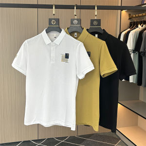 Loose Mens Short Sleeve POLO Shirt Summer New Style Breathable Half Sleeve T-Shirt Fashionable Urban Cotton Polyester Blend