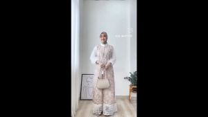 Gamis Bunga Korean Style Flower Dress Brukat Malika Mix Tile M L XL XXL 3XL Dress Lebaran Terbaru Viral Baju Wanita Dewasa Kekinian Jumbo