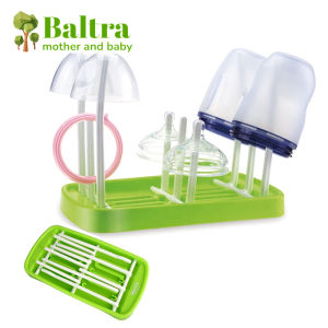 Baltra Portable Feeding Baby Bottle Drying Rack Storage Holder w/ Stand Shelf Cup Holder