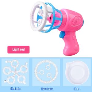 Porous Electric Blowing Large Bubbles Guns Childrens Toys Automatic Bubbles Machine Soap Bubbles Marker Guns Outdoor Party Game