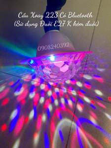 Đèn Xoay Sân Khấu Đĩa Bay 223 Kết nối Blueooth đuôi điện E27 ( chưa kèm đuôi )