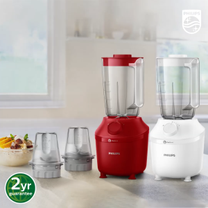 Blender Philips Plastik 1 Liter - 3000 series HR2042/13 - Blender Jus - Blender Juicer- Blender Terbaik - Blender Serbaguna - Dry Mill - Merah