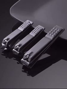 HEVEA Black Stainless Steel Nail Clipper Professional Manicure Trimmer 小号美甲指甲斜剪