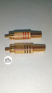 Jack RCA Audio Gold Emas 1 Pasang 2 Pcs