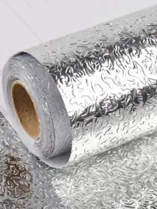 55Wide Oil-proof Waterproof Classic Kitchen Sticker Self Adhesive Aluminum Foil Wall Decal for Cabinet And Stove DIY Wallpaper